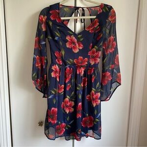 Hollister Red Bishop Sleeve Sundress